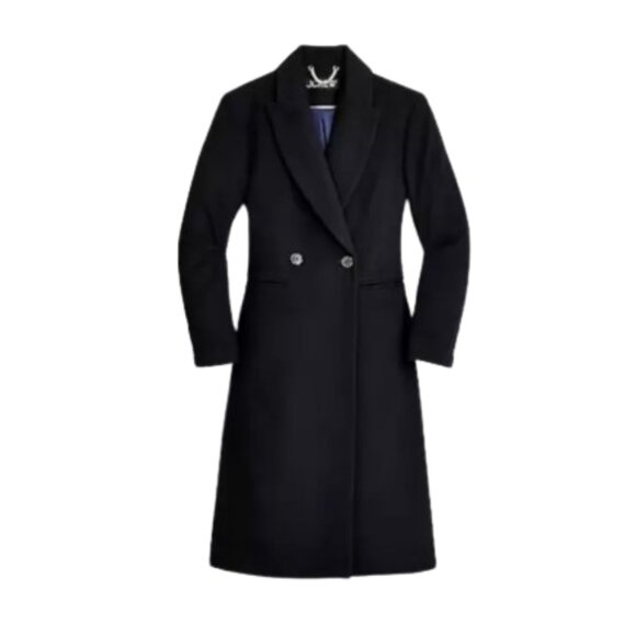 NWT JCREW Mirabelle Top Coat Womens 6 Black Italian Wool Cashmere BM546 NEW - Picture 12 of 16